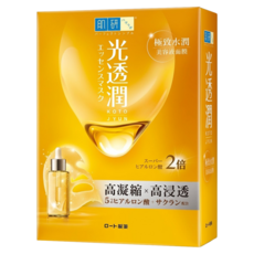 HADALABO 肌研 台灣公司貨 光透潤極致水潤面膜 25ml, 6片, 1盒
