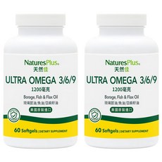 NaturesPlus 天然佳 Ultra Omega 3/6/9 軟膠囊, 60顆, 2罐