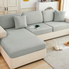 涼感新科技彈力冰絲沙發套, 淺灰色, 1個