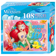 THE LITTLE MERMAID 小美人魚 盒裝拼圖 3歲以上, 108片, 1盒