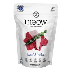 NZ Natural PET FOOD MEOW 貓咪冷凍乾燥生食餐, 牛肉 + 鱈魚, 280g, 1包
