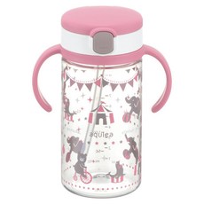 Richell 利其爾 AQ Mug系列 外出吸管水杯 7個月以上適用, 粉色, 320ml, 1個