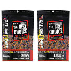NATURAL FARM 自然牧場 紐西蘭天然零食訓練軟零食系列, 上選鹿肉, 140g, 2包