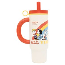 COTD 陶瓷保溫把手杯 SNOOPY聯名款, 米白色, 1個, 1.1L