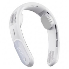 POLYWELL 寶利威爾 LED數顯電量掛脖散熱風扇 PW15-T65-1213, 白色, S020P01
