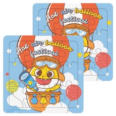 BABY SHARK 鯊魚寶寶 可愛拼圖 氣球篇, 2組, 12片