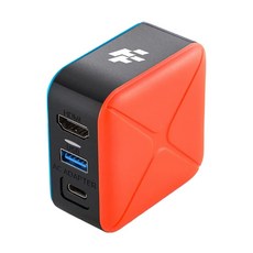 Nintendo 任天堂 SWITCH 周邊 FlashFire switch 電源+TV轉換器, NS924, 橘色 + 藍色 + 黑色, 1個