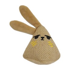 AmyCarol 麻布響紙兔寶, 亞麻色, 1個