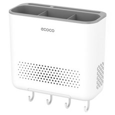 ecoco 意可可 筷子收納筒 壁掛式, 灰色, 1個