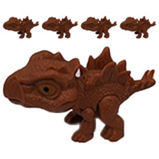 咬手指恐龍玩具 A 棕色劍龍, 1組