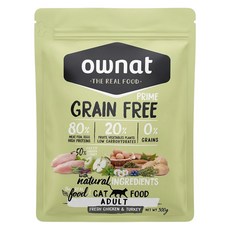 ownat 歐娜特 全齡貓 無穀天然鮮肉糧 腸胃保健, 放牧雞肉與火雞, 300g, 1包
