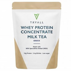 TRYALL 濃縮乳清蛋白粉 經典奶茶, 500g, 1包