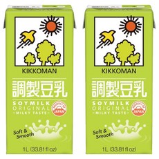 KIKKOMAN 龜甲萬 豆乳 調製豆乳, 1000ml, 2瓶