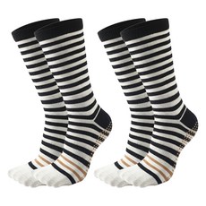 PORA BELLA YOGA SOCKS 運動條紋止滑瑜珈中筒襪 YG015 2雙