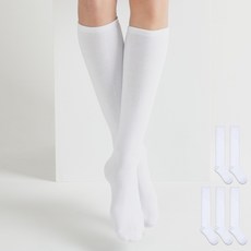 NO DESIGN 女款素色及膝襪組 5雙