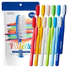 oradense Palette 雙重細軟毛大刷頭牙刷, 1套, 12入
