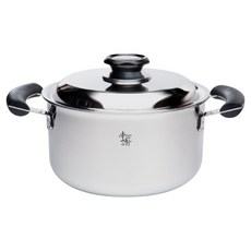 Hi CHEF 掌廚 cookmate 原味湯鍋 附安全玻璃蓋, 白色 + 銀色, 1個, 22cm
