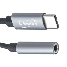 E-books X87 Type C 轉 3.5mm 音源孔轉接線 鋁合金外殼 支援通話/聽歌功能 線長約11cm, E-IPD191, 1個