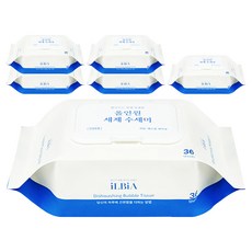 iLBiA 抽取式一次性洗劑一體成型全效菜瓜布, 6個, 單一顏色, 36個