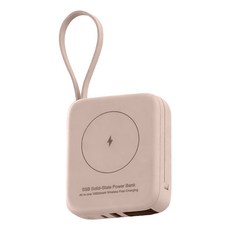 Meet Mind 七合一無線快充雙PD固態防爆行動電源 10000mAh Type-A + Type-C, 晨曦粉, H20