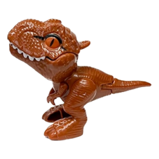 咬手指恐龍玩具 霸王龍 9 x 6.5 x 4cm 棕橘, 10個