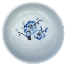 新食器 梅花香手繪 3.75吋泡菜碟 9.5 x 2.5cm, 1個, 雪花白藍花