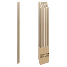 CLEAN 克林 斜口茶纖維吸管 6mm x 21cm, 250支, 1包