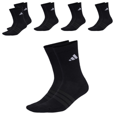 adidas 愛迪達 C ESS CRW 襪子6雙組 KE5499, 黑色, 1套