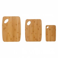 kela 弧型竹製砧板3件組, 竹色, 1組
