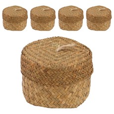 明日空間圓蓋小藤籃, 自然色, 5個