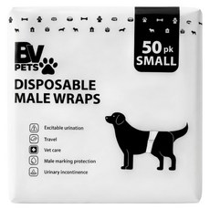 BV PETS 寵物生活家 寵物禮貌帶, S號 適用腰圍30.5~48.3cm/體重4.5~11.3kg, 50片, 1包