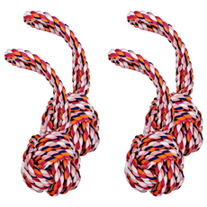 寵物夢工廠 手拉棉繩球, 顏色隨機, 4個