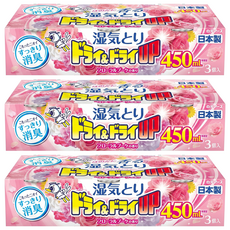 Hakugen Earth 白元 芳香除濕劑 花香 3入, 3盒, 450ml