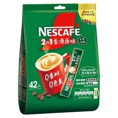 NESCAFE 雀巢咖啡 二合一即溶咖啡 香滑原味, 11g, 42包, 1袋