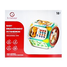 八面多功能啟發玩具, 混合顏色, 1個