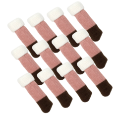 Threesun 針織椅腳套 12入, 粉紅色