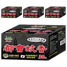 鱷魚 都會蚊香 30卷 附鐵片插座, 450g, 4盒