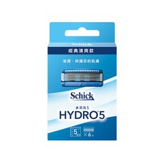 Schick 舒適牌 水次元5 刮鬍刀頭, 6入, 1盒