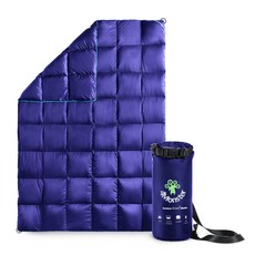 4monster 露營用鴨絨毛毯, 紫色, 1個