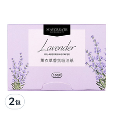 M'AYCREATE 健美創研 香氛吸油面紙 薰衣草香氛, 2組, 100入