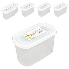 NAKAYA 日本長型食品密封盒塑膠保鮮盒 A型, 6個, 6個容器 + 6個蓋子
