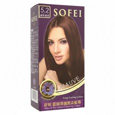 SOFEI 舒妃 藍錦葵護髮染髮霜, 5.2 錦葵葡紫, 1盒