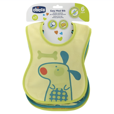 chicco 可愛動物防水圍兜, 自然率性, 3個, 1組