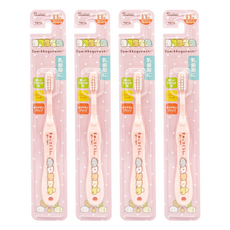 Skater 幼兒軟毛牙刷 長140mm 3~5歲, 角落生物 粉紅色, 4支