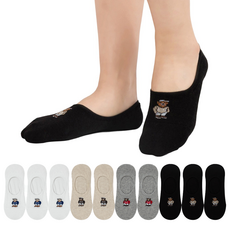 Si Ner socks 女款 USA小熊船型襪 10雙