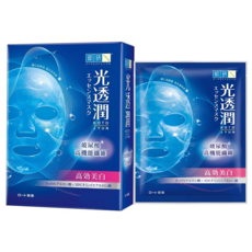 HADALABO 肌研 台灣公司貨 光透潤玻尿酸纖維美白面膜 28ml, 6片, 1盒