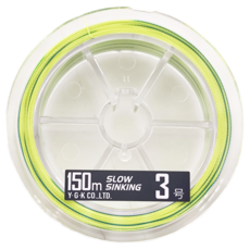 YGK ADMIX PE ISO SLOW SINKING 高比重 專用PE線, 螢光綠 + 藍色, 1個