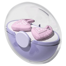 SUNORO 牛角降噪睡眠耳塞 矽膠隔音聲學濾波器 紫色, 1對, 1組