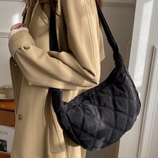 Onup 女性斜揹包 肩揹包 休閒托特包 包, 黑色