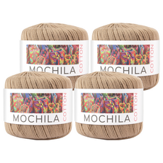 brandyarn Mochila棉質包包配件編織線, 4個, 32 米色